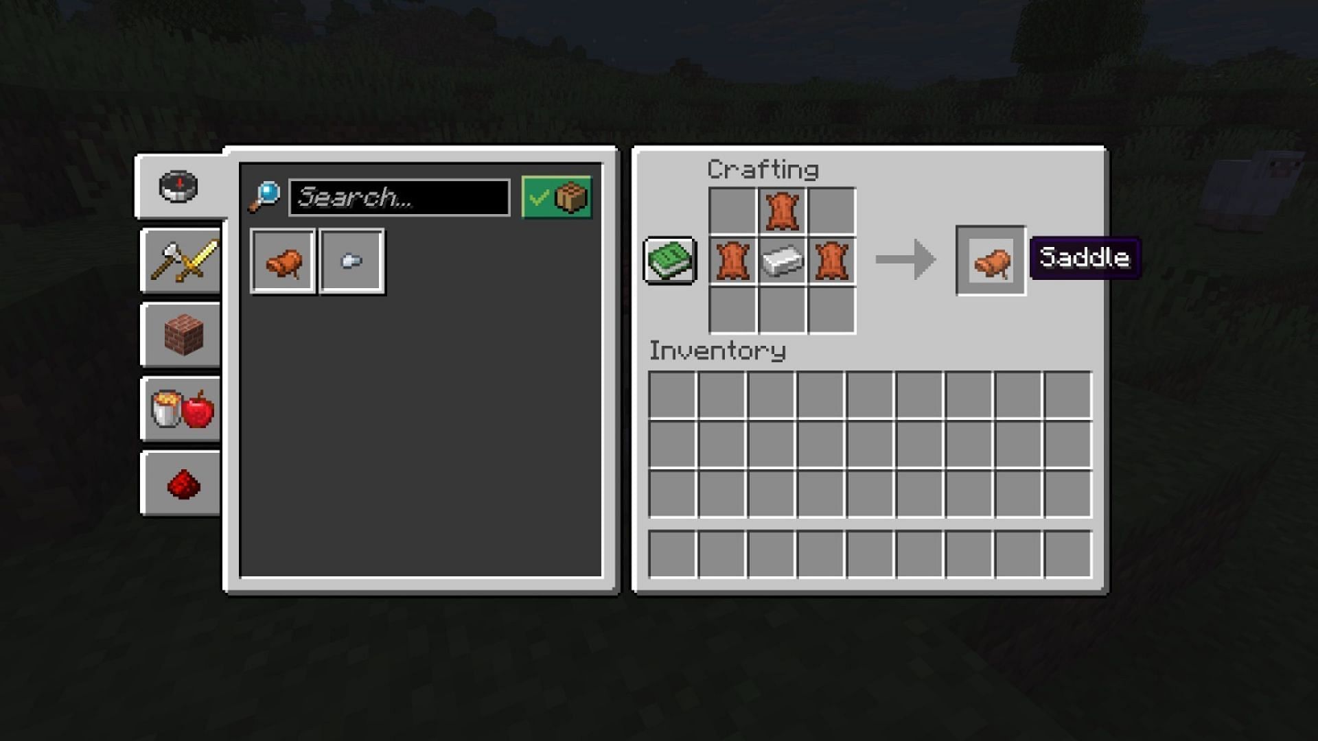 Saddles can now be crafted (Image via Mojang Studios)